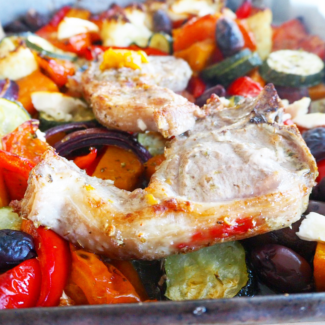 Lamb Tray Bake With Mediterranean Vegetables And Pea Pistou - My Lovely ...